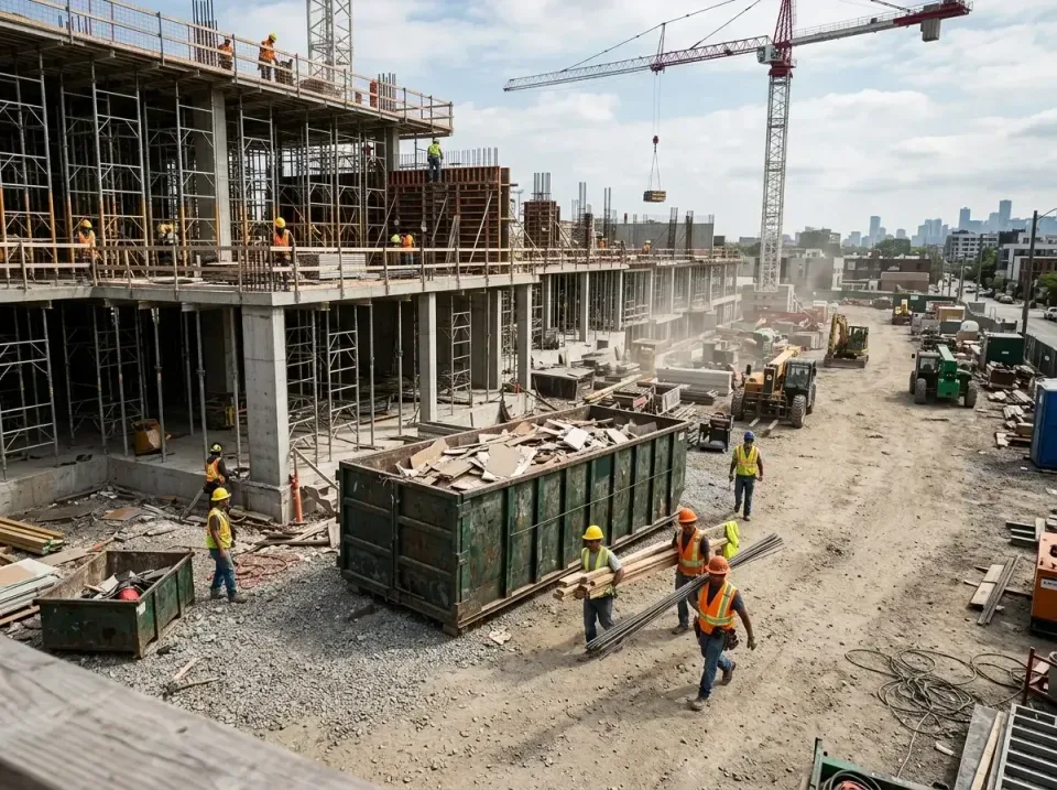 commercial-construction-site-w-002 — frequently asked questions, Low Cost Construction Dumpster Rental in Joshua, TX